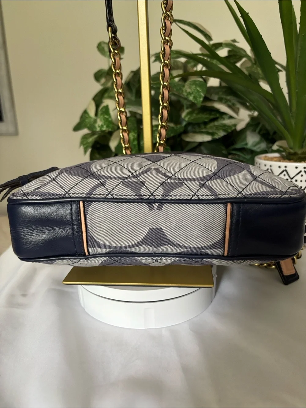 Coach Poppy Quilted Denim Crossbody